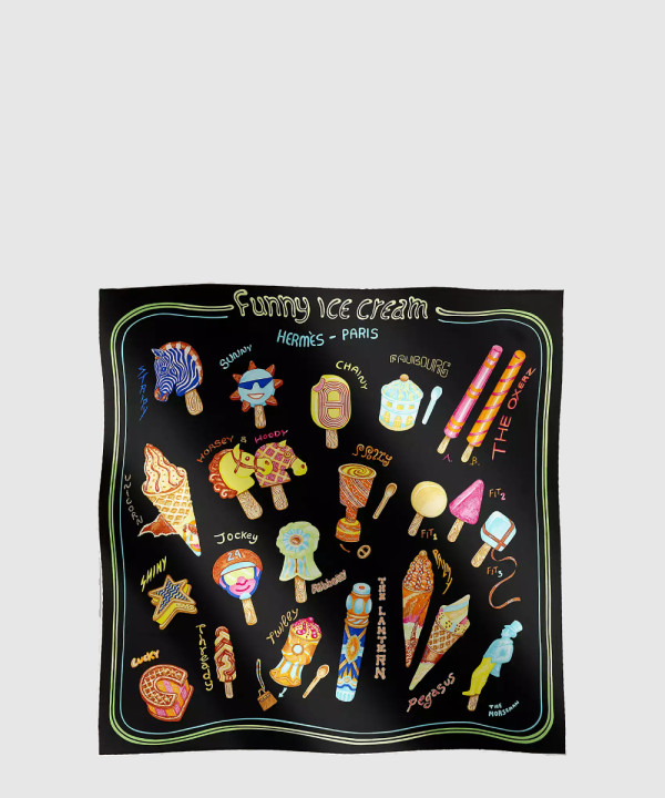 에르메스 Funny Ice Cream 스카프 90