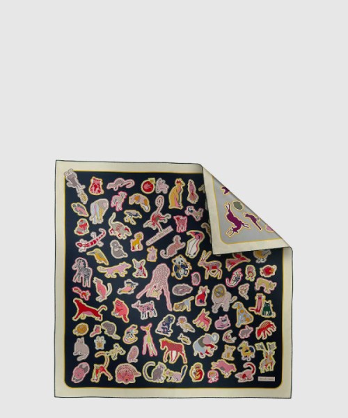 에르메스 Caracteristick 더블 페이스 스카프 90