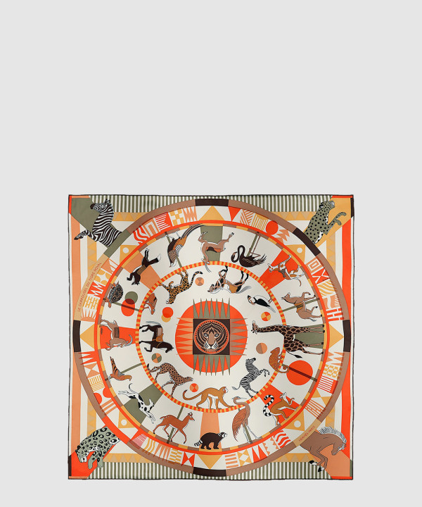 에르메스 Le Carrousel du Tigre Royal 스카프 90
