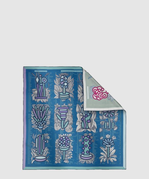 에르메스 otanica Grafica 더블 페이스 스카프 90