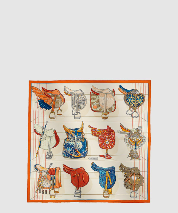 에르메스 Tous en Selle 스카프 90