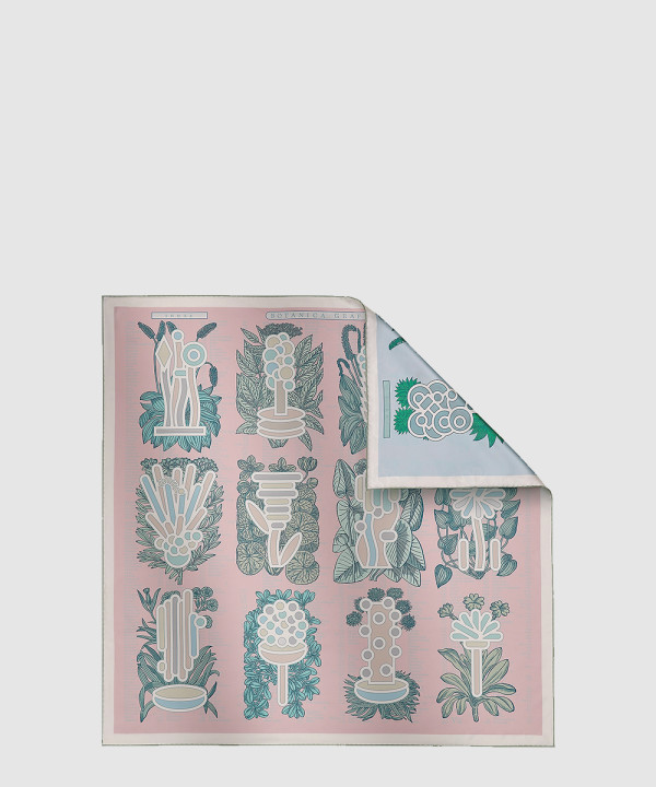 에르메스 Botanica Grafica 더블 페이스 스카프 90