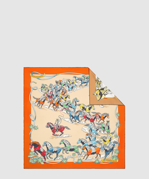 에르메스 Les Mustangs II double face 스카프 90