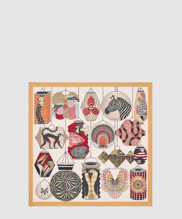 에르메스 Lanternes, Ballons et Cocardes 90 까레 실크 스카프