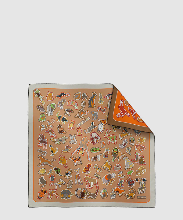 에르메스 Caracteristick 더블 페이스 스카프 90