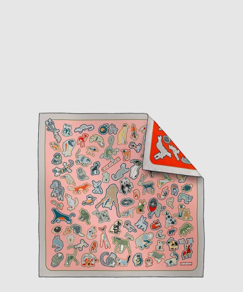 에르메스 Caracteristick 더블 페이스 스카프 90