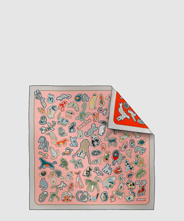 에르메스 Caracteristick 더블 페이스 스카프 90