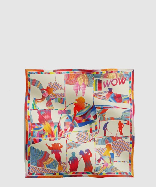 에르메스 Wow Marble Silk 스카프 90