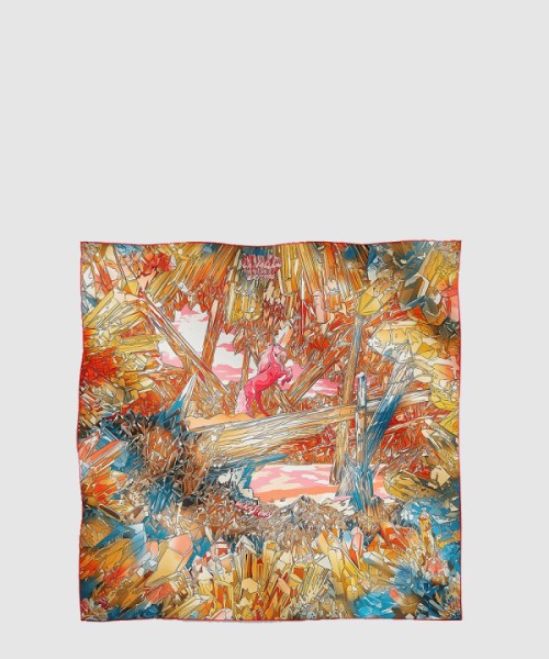 에르메스 La Vallee de Cristal 스카프 90