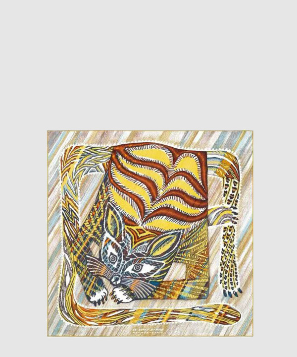 에르메스 Le Chat Carre 스카프 90