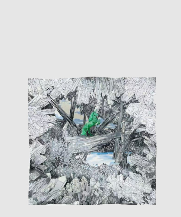 에르메스 La Vallee de Cristal 스카프 90