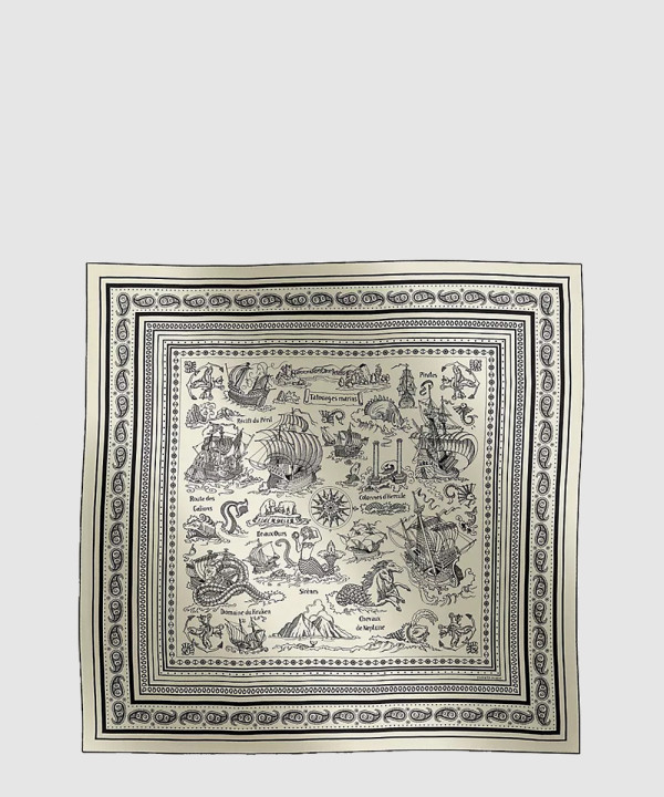 에르메스 Tatouages Marins Bandana 숄 140