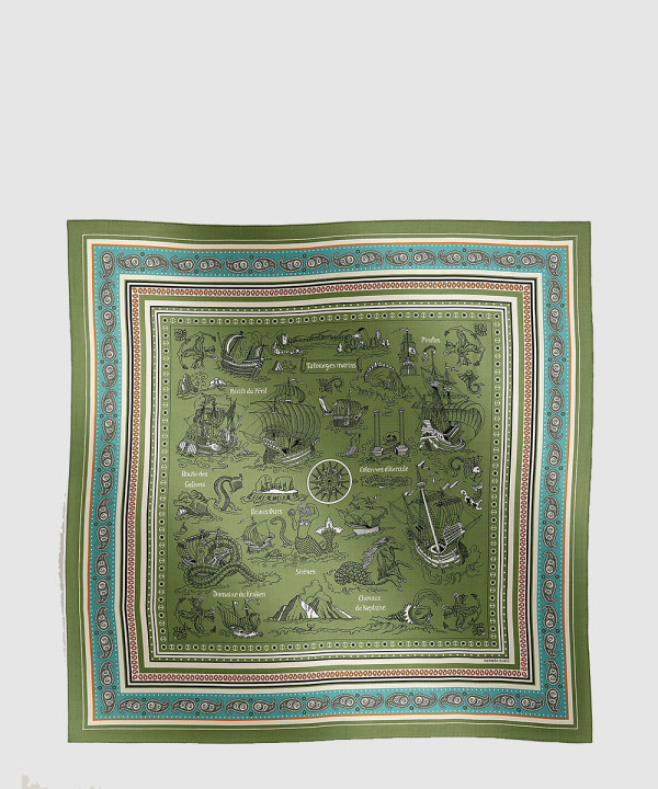 에르메스 Tatouages Marins Bandana 숄 140