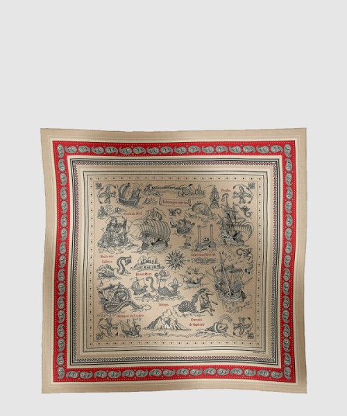 에르메스 Tatouages Marins Bandana 숄 140
