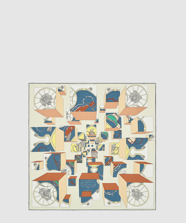 에르메스 Jumping Spring 스카프 90