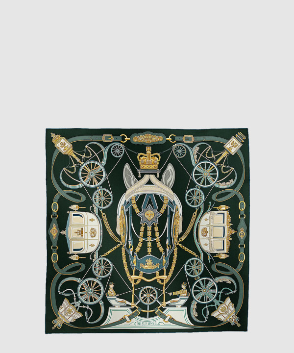 에르메스 Stately Wheels 스카프 90