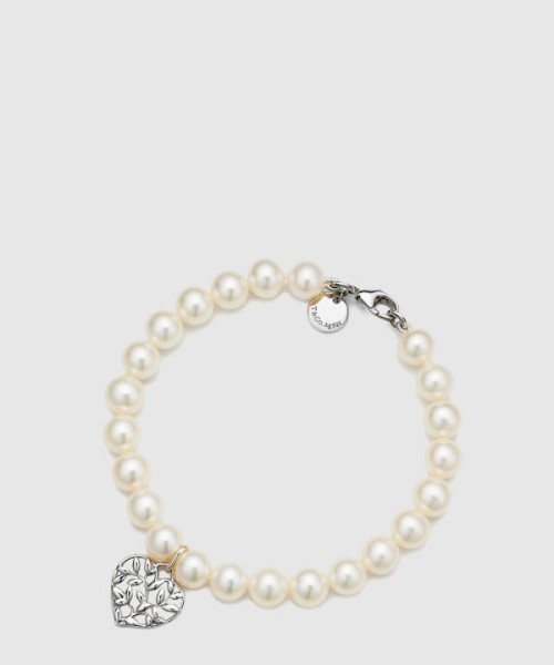 티파니앤코 올리브 리프 펄 하트 브레이슬릿