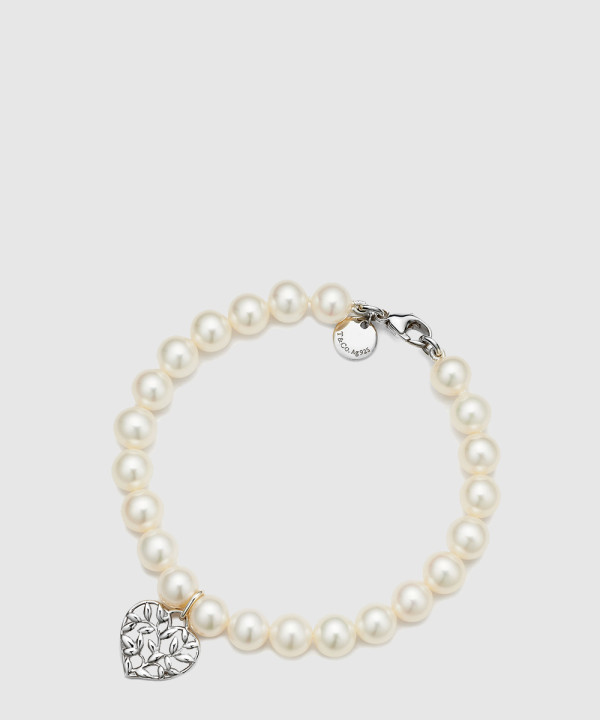 티파니앤코 올리브 리프 펄 하트 브레이슬릿