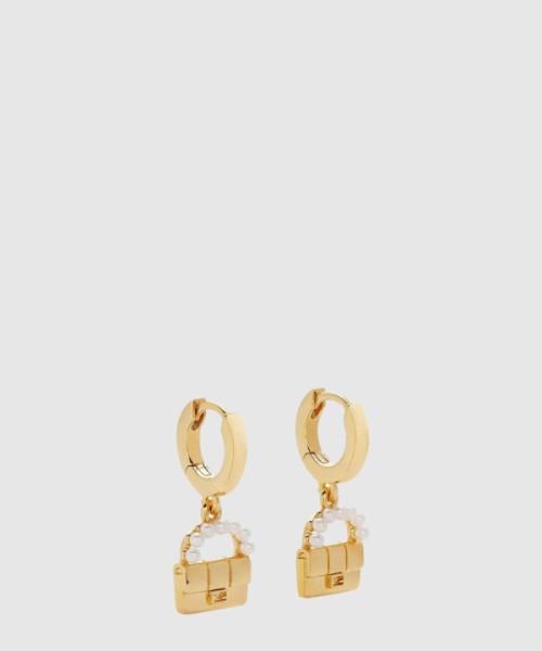 펜디 바게트 클러치 모양 진주 이어링 8AH616