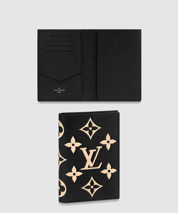 루이비통 여권 케이스 레더 모노그램 엠보싱 여권 커버 지갑 M46290