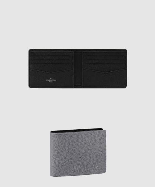 루이비통 슬렌더 월릿 투톤 타이가 레더 반지갑 글래시어 M81628