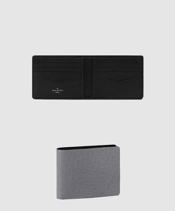 루이비통 슬렌더 월릿 투톤 타이가 레더 반지갑 글래시어 M81628