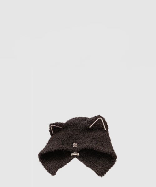 미우미우 양털 귀달이 모자 5HC552