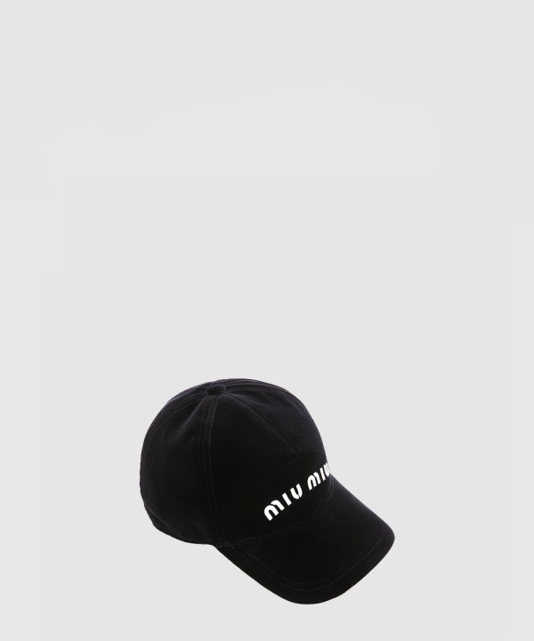 미우미우 벨벳 베이스볼 캡 5HC179