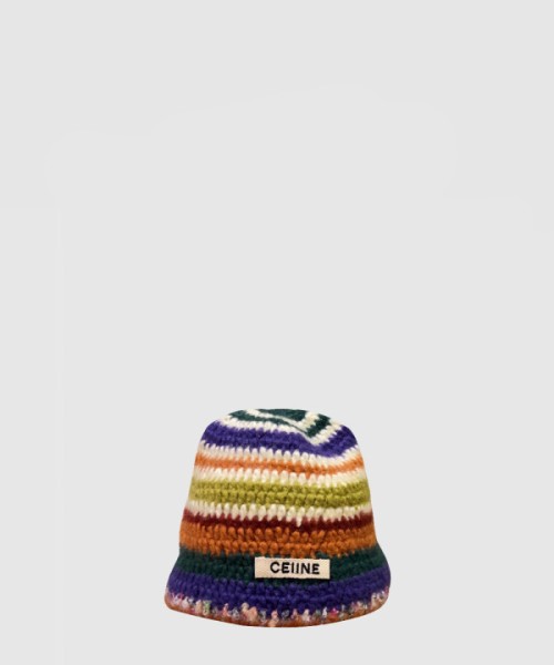 셀린느 니트 스트라이프 캡 2A59U3