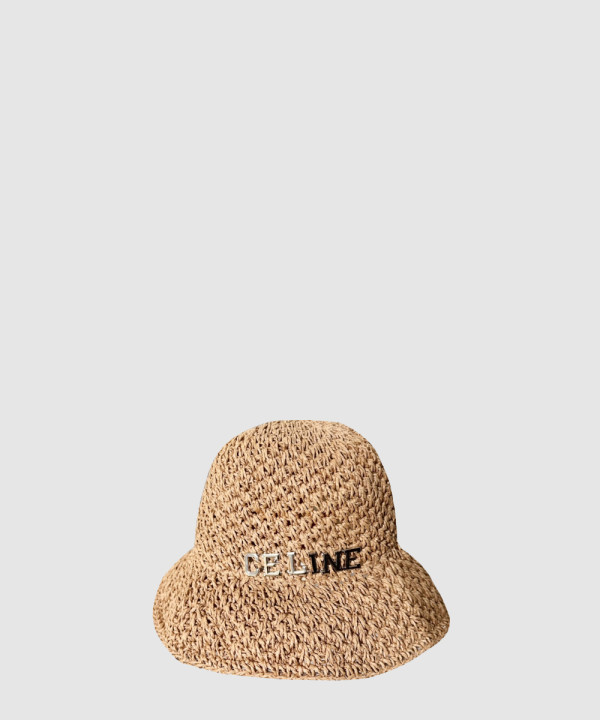 셀린느 뜨개질 밀짚모자 2A63U3