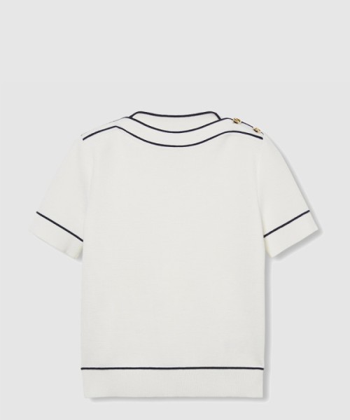 구찌 프린트 니트 톱