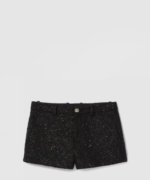 구찌 라메 시퀸 트위드 쇼츠