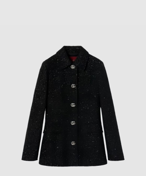 구찌 시퀸 라메 트위드 재킷