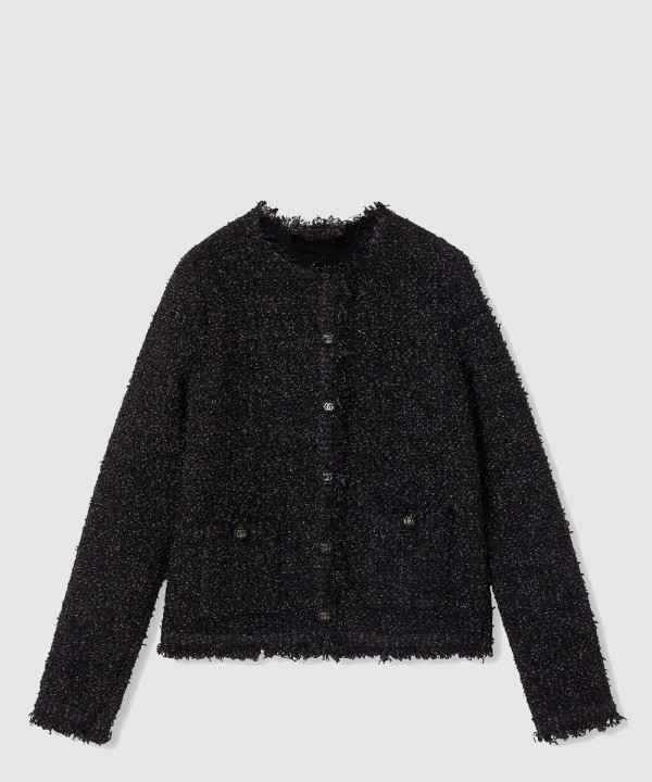 구찌 라메 우븐 가디건