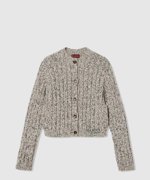 구찌 두꺼운 골지 울 가디건