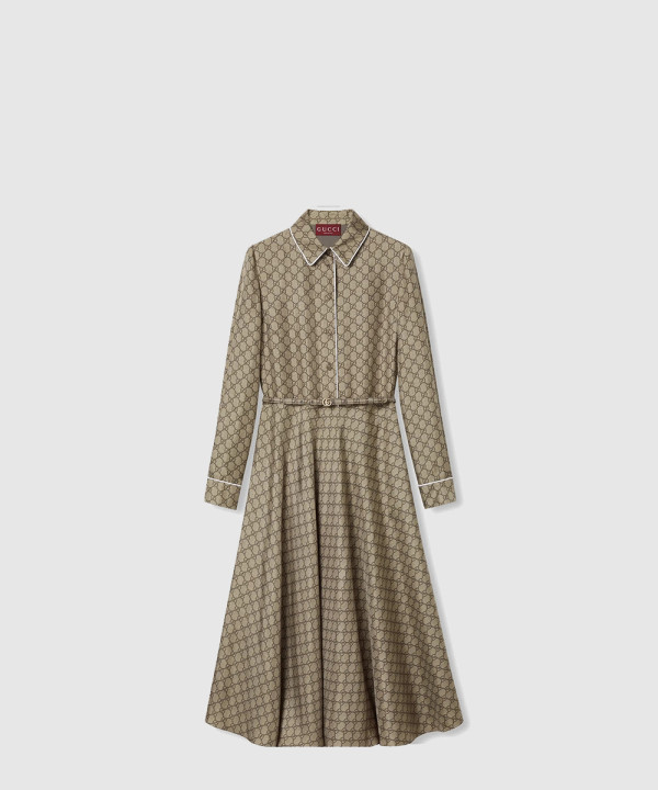구찌 GG 실크 트윌 드레스