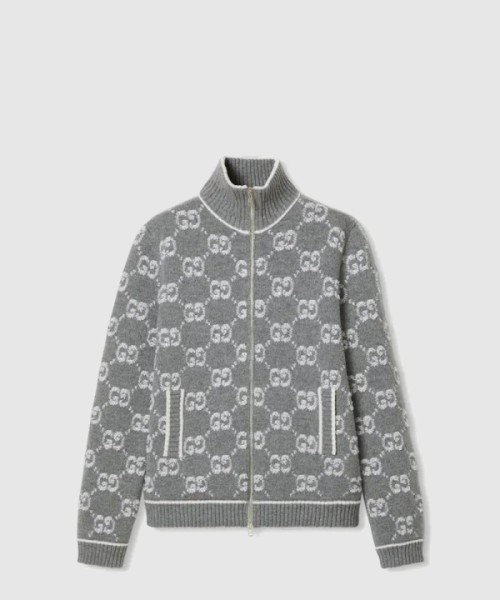 구찌 GG 부클레 스티치 자카드 가디건