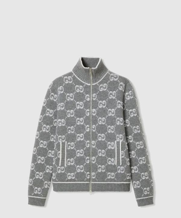 구찌 GG 부클레 스티치 자카드 가디건