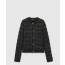 구찌 울 및 라메 체크 자카드 가디건