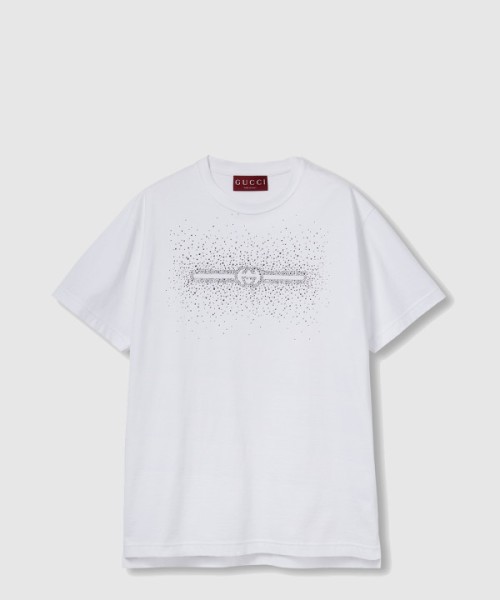 구찌 엠브로이더리 코튼 저지 티셔츠