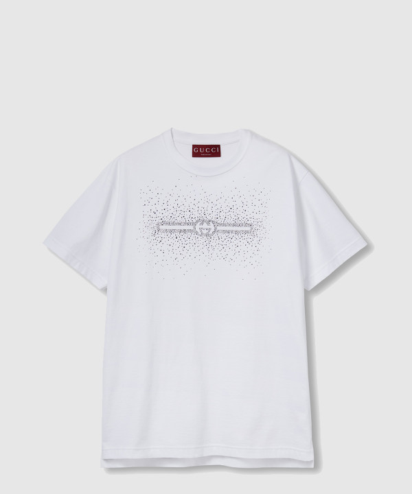 구찌 엠브로이더리 코튼 저지 티셔츠