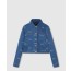 구찌 레이저 디테일의 데님 재킷
