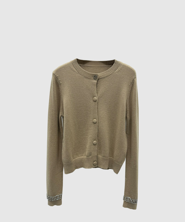 구찌 쥬얼 장식 울 캐시미어 가디건