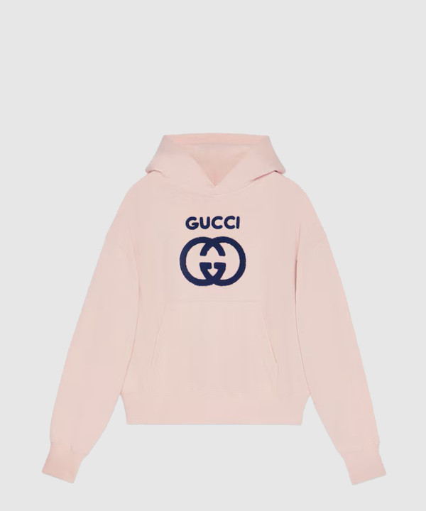 구찌 자수 코튼 저지 스웨트셔츠