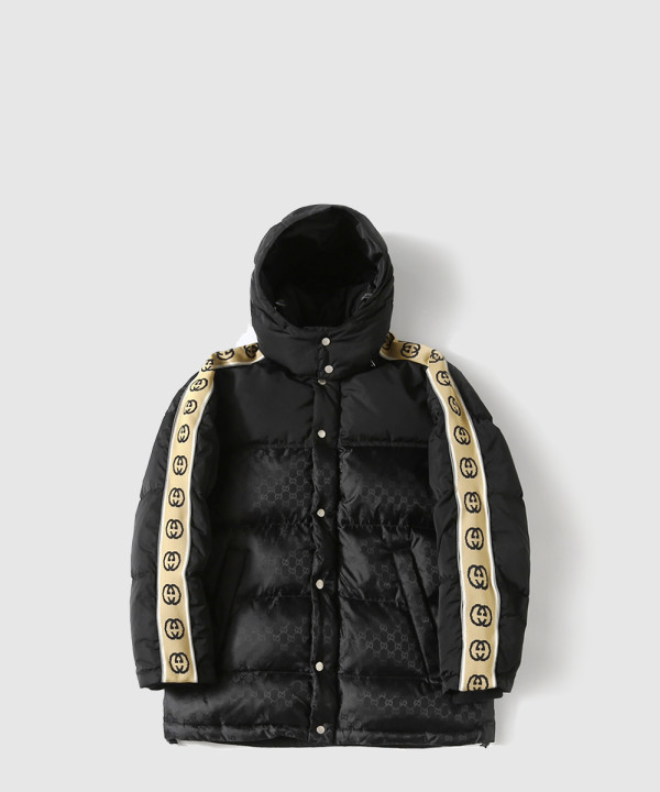 구찌 GG 패딩 나일론 코트 자카드