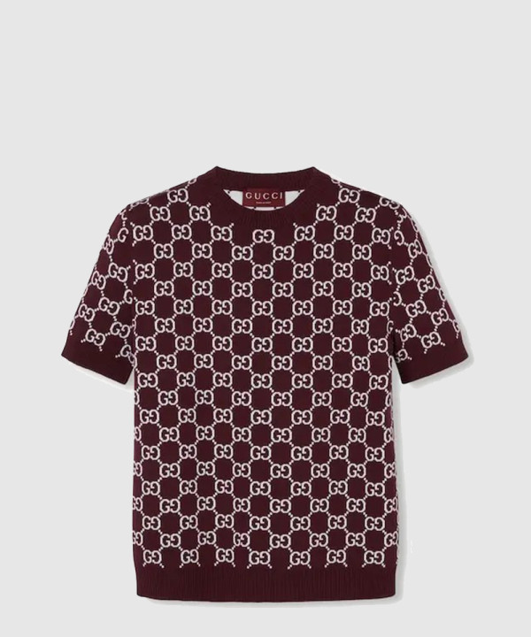 구찌 리버시블 GG 울 자가드 탑