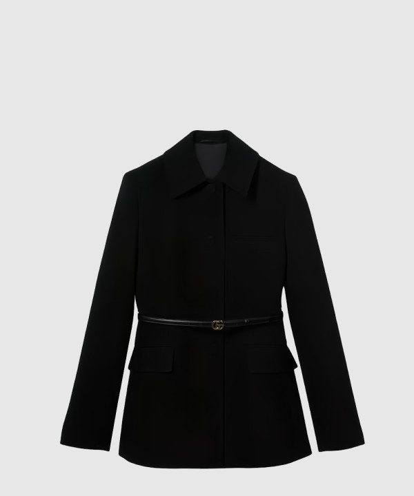 구찌 울 크레이프 재킷