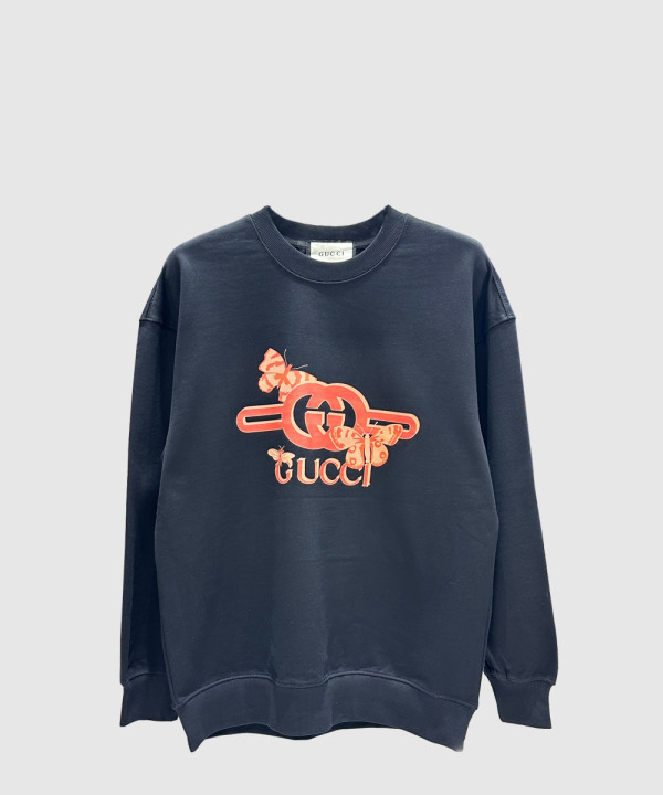 구찌 로고 프린트 면 톱