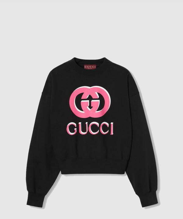 구찌 코튼 저지 프린트 스웨트셔츠