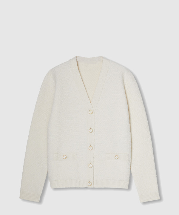 구찌 울 부클레 가디건